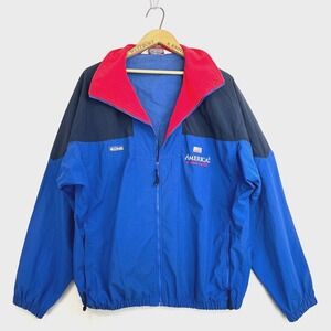 Vintage Americas Cup 90s Sailing Team USA Full Zip Size L Large 1995‎ Columbia
